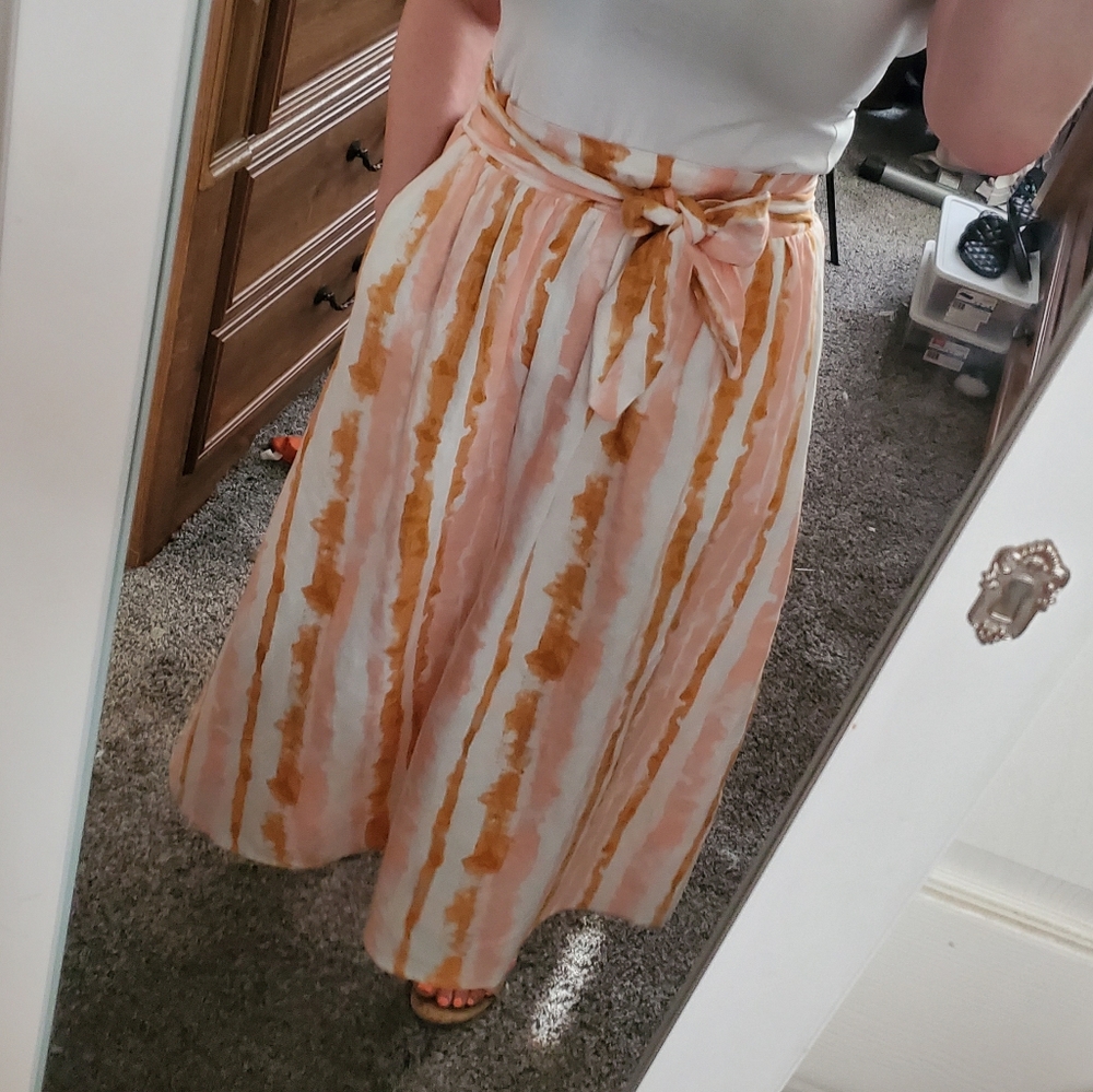 Tye Die Tie Waist Pocket Skirt